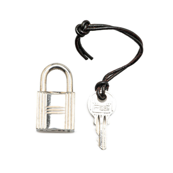エルメス カデナ パドロック 南京錠 シルバー メタル レディース HERMES 【中古】
