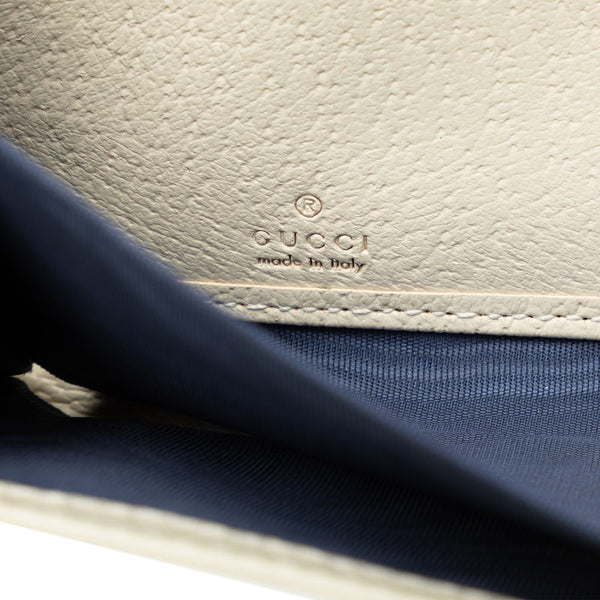グッチ GGスプリーム GGマーモント オフィディア ラウンドファスナー 長財布 523154 ベージュ ホワイト PVC レザー レディース GUCCI 【中古】