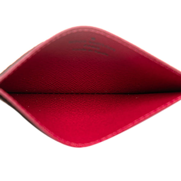 ルイ ヴィトン モノグラム ポルトカルト サーンプル  カードケース M60703 ブラウン フューシャ PVC レザー レディース LOUIS VUITTON 【中古】