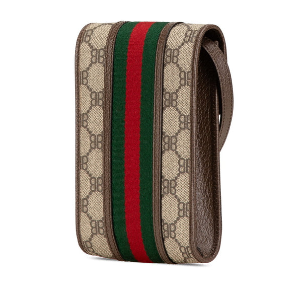 グッチ バレンシアガ コラボ ザ ハッカー プロジェクト 斜め掛け ショルダーバッグ フォンケース 680130 ベージュ マルチカラー PVC レザー レディース GUCCI 【中古】