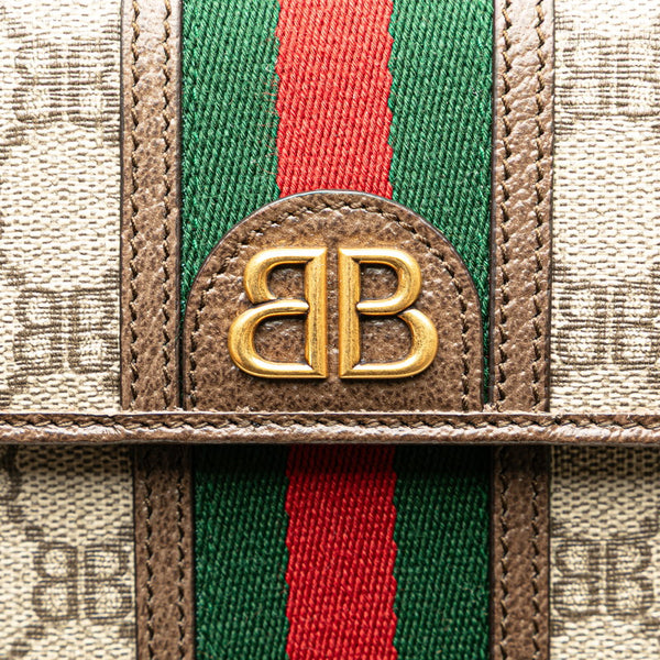 グッチ バレンシアガ コラボ ザ ハッカー プロジェクト 斜め掛け ショルダーバッグ フォンケース 680130 ベージュ マルチカラー PVC レザー レディース GUCCI 【中古】