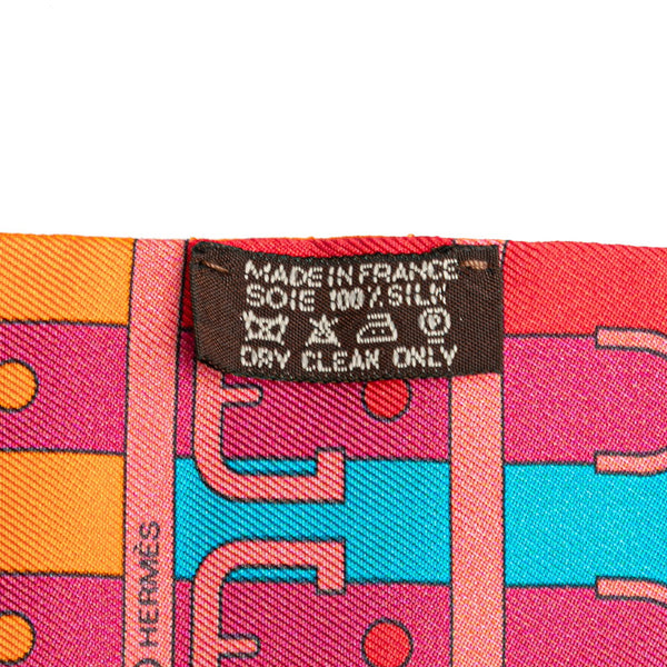 エルメス ツイリー ROCABAR ロカバール スカーフ レッド マルチカラー シルク レディース HERMES 【中古】