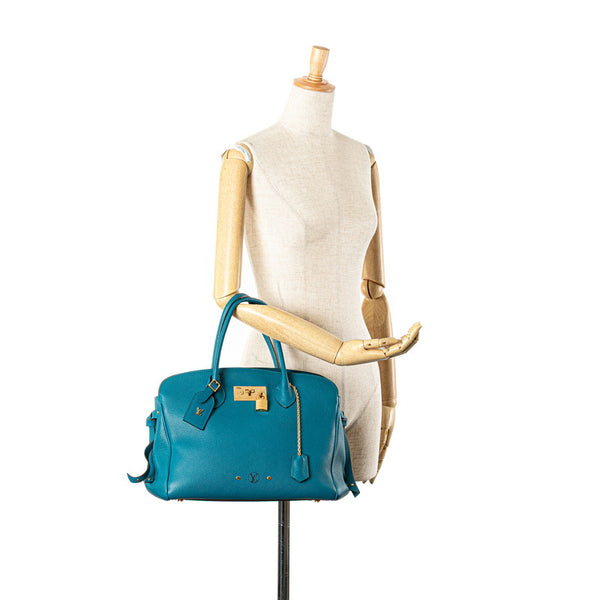ルイ ヴィトン ミラMM ハンドバッグ M55023 コルヴェール ブルー トリヨンレザー レディース LOUIS VUITTON 【中古】