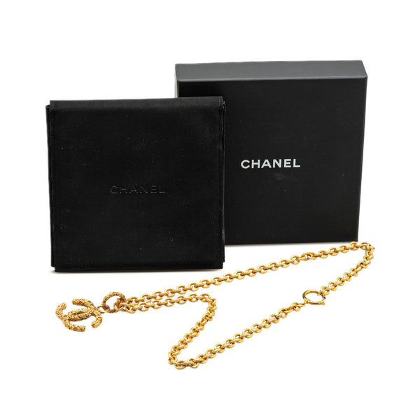 シャネル ヴィンテージ ココマーク ヨウガン モチーフ チェーン ネックレス ゴールド メッキ レディース CHANEL 【中古】