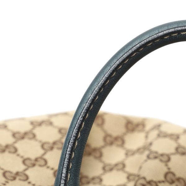 グッチ GGキャンバス スーキー ハンドバッグ トートバッグ 211944 ベージュ ブルー キャンバス レザー レディース GUCCI 【中古】