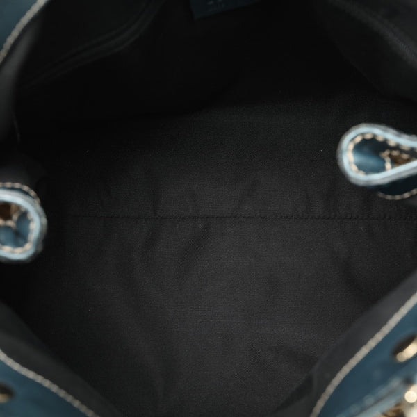 グッチ GGキャンバス スーキー ハンドバッグ トートバッグ 211944 ベージュ ブルー キャンバス レザー レディース GUCCI 【中古】