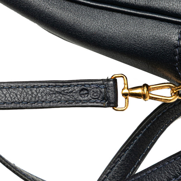 エルメス ジョッキー ミニ ショルダーバッグ ポシェット ネイビー ヴォーガリバー レディース HERMES 【中古】