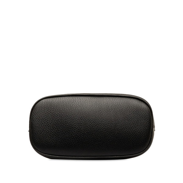 グッチ ロゴ ハンドバッグ ショルダーバッグ 2WAY 448661 ブラック レザー レディース GUCCI 【中古】