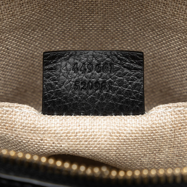 グッチ ロゴ ハンドバッグ ショルダーバッグ 2WAY 448661 ブラック レザー レディース GUCCI 【中古】