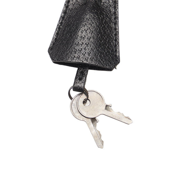 プラダ 三角ロゴプレート ハンドバッグ ブラック レザー レディース PRADA 【中古】