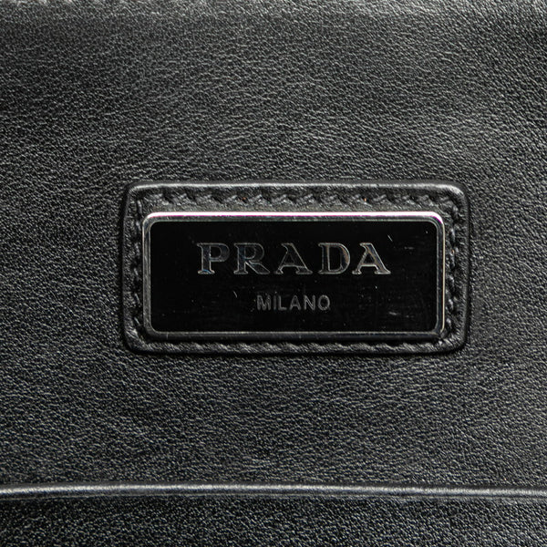 プラダ クラッチバッグ ブラック サフィアーノレザー レディース PRADA 【中古】