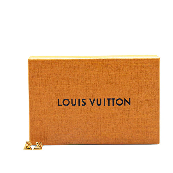 ルイ ヴィトン スタッズ イヤリング エセンシャルV ピアス M68153 ゴールド メッキ レディース LOUIS VUITTON 【中古】