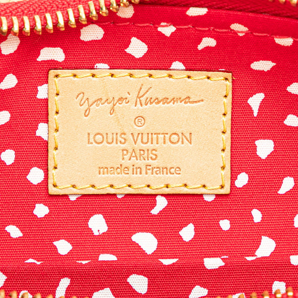 ルイ ヴィトン ×草間彌生 LV×YK モノグラム ヴェルニ パピヨン30 ドットインフィニティ ハンドバッグ M91425 レッド ルージュ パテントレザー レザー レディース LOUIS VUITTON 【中古】