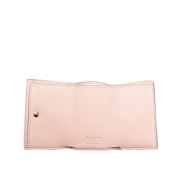 ルイ ヴィトン ポルトフォイユ ロック ミニ 三つ折り財布 M80785 ホワイト ピンク レザー レディース LOUIS VUITTON 【中古】