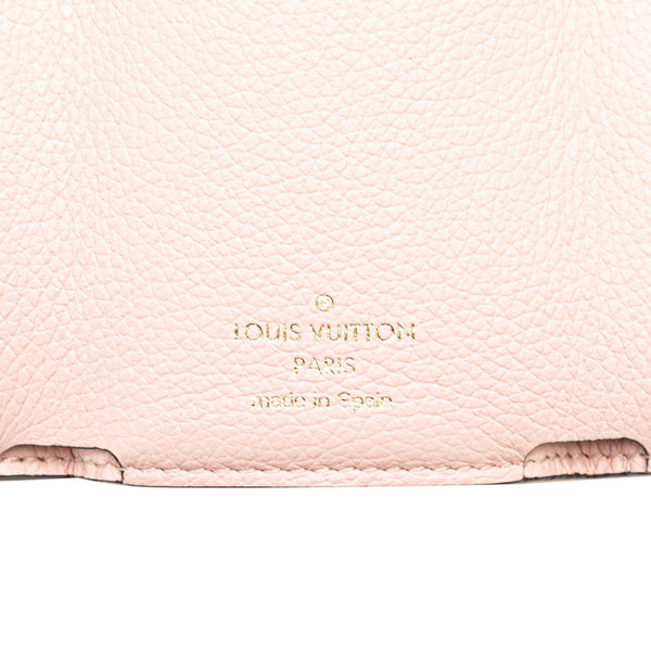 ルイ ヴィトン ポルトフォイユ ロック ミニ 三つ折り財布 M80785 ホワイト ピンク レザー レディース LOUIS VUITTON 【中古】