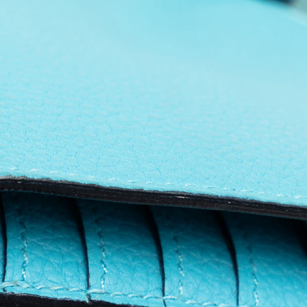 エルメス ドゴンロング 長財布 ブルーデュノール トゴ レディース HERMES 【中古】