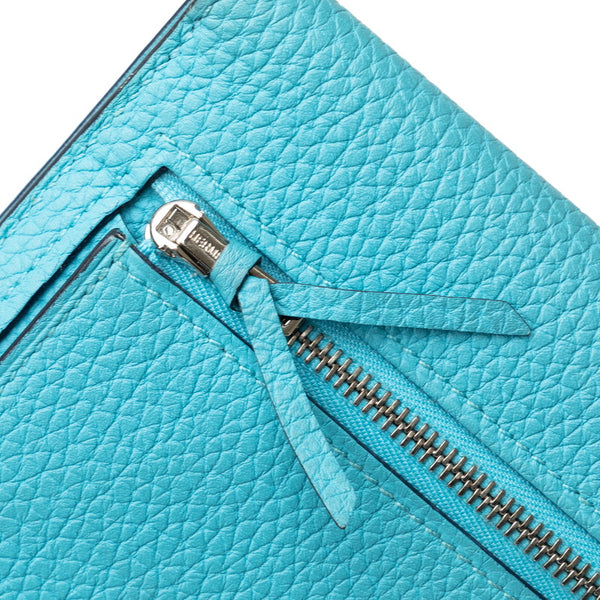 エルメス ドゴンロング 長財布 ブルーデュノール トゴ レディース HERMES 【中古】