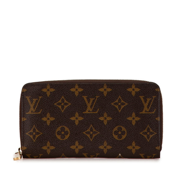 ルイ ヴィトン モノグラム ジッピーウォレット　 ラウンドファスナー 長財布 M60017 ブラウン PVC レディース LOUIS VUITTON 【中古】