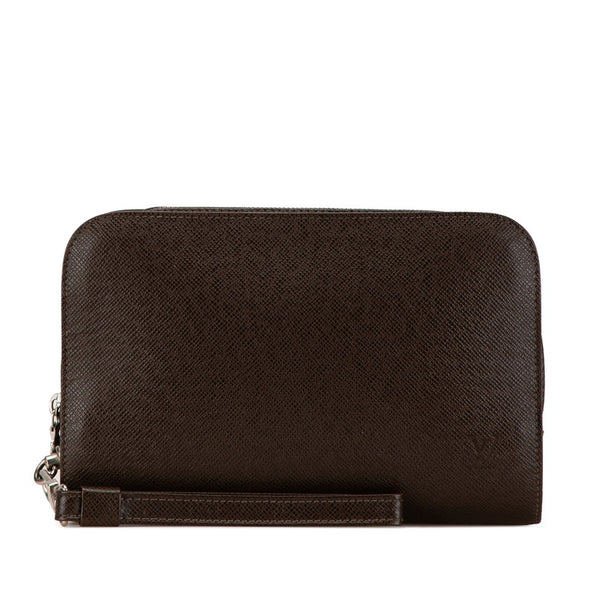 ルイ ヴィトン タイガ バイカル セカンドバッグ クラッチバッグ M30188 グリズリ ブラウン レザー メンズ LOUIS VUITTON 【中古】