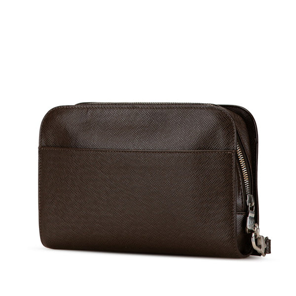ルイ ヴィトン タイガ バイカル セカンドバッグ クラッチバッグ M30188 グリズリ ブラウン レザー メンズ LOUIS VUITTON 【中古】