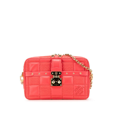 ルイ ヴィトン ダミエ ジャイアント トロカPM チェーン ショルダーバッグ 2WAY M59118 ピンク レザー レディース LOUIS VUITTON 【中古】