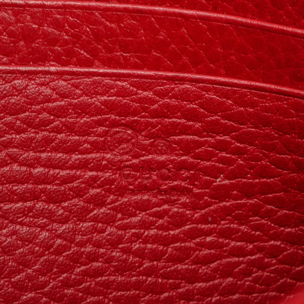 グッチ インターロッキングG 斜め掛け チェーン ショルダーバッグ 510314 レッド レザー レディース GUCCI 【中古】