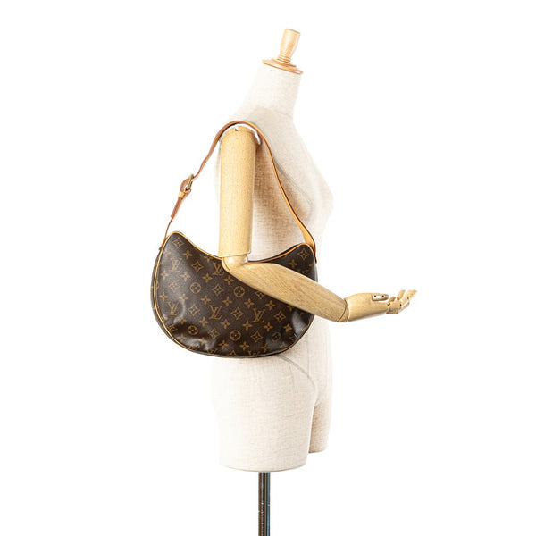 ルイ ヴィトン モノグラム クロワッサンMM ショルダーバッグ M51512 ブラウン PVC レザー レディース LOUIS VUITTON 【中古】