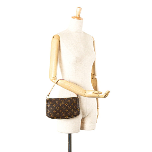 ルイ ヴィトン モノグラム ポシェット アクセソワール ハンドバッグ M51980 ブラウン PVC レザー レディース LOUIS VUITTON 【中古】