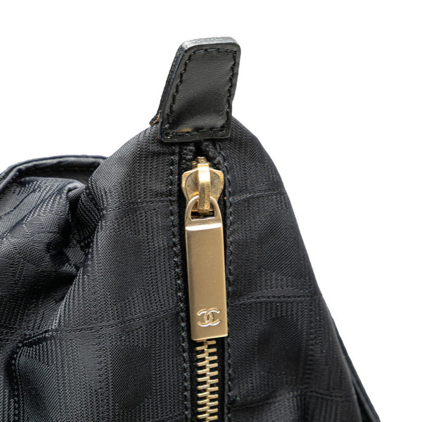 シャネル ニュートラベルライン トートGM ハンドバッグ トートバッグ ブラック ナイロン レザー レディース CHANEL 【中古】