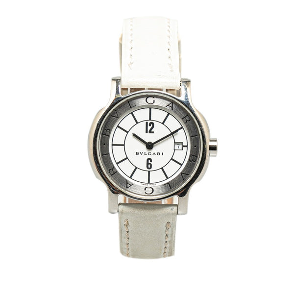 ブルガリ ソロテンポ 腕時計 ST29S クオーツ ホワイト文字盤 ステンレススチール レディース BVLGARI 【中古】