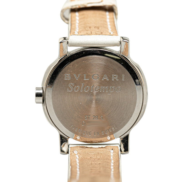 ブルガリ ソロテンポ 腕時計 ST29S クオーツ ホワイト文字盤 ステンレススチール レディース BVLGARI 【中古】
