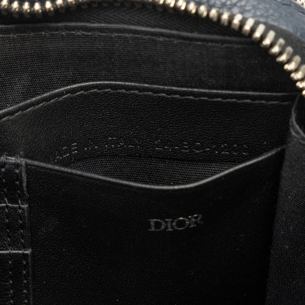 ディオール STUSSYコラボ ショルダーバッグ 2ESBC119GDS ネイビー レッド レザー メンズ Dior 【中古】