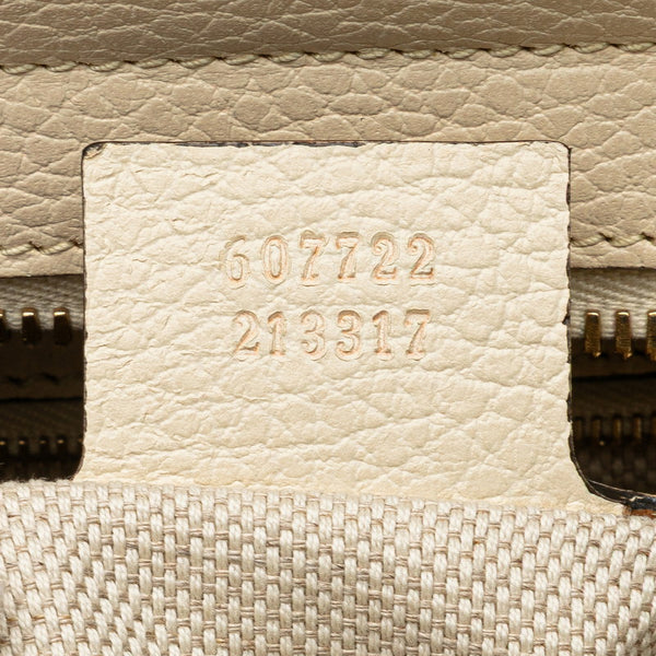 グッチ インターロッキングG ソーホー ハンドバッグ ショルダーバッグ 2WAY 607722 アイボリー レザー レディース GUCCI 【中古】