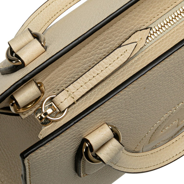 グッチ インターロッキングG ソーホー ハンドバッグ ショルダーバッグ 2WAY 607722 アイボリー レザー レディース GUCCI 【中古】