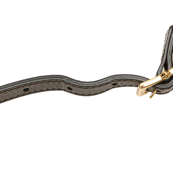 グッチ オフィディア シェリーライン 斜め掛けショルダーバッグ 499621 ブラウン ベージュ スウェード レザー レディース GUCCI 【中古】