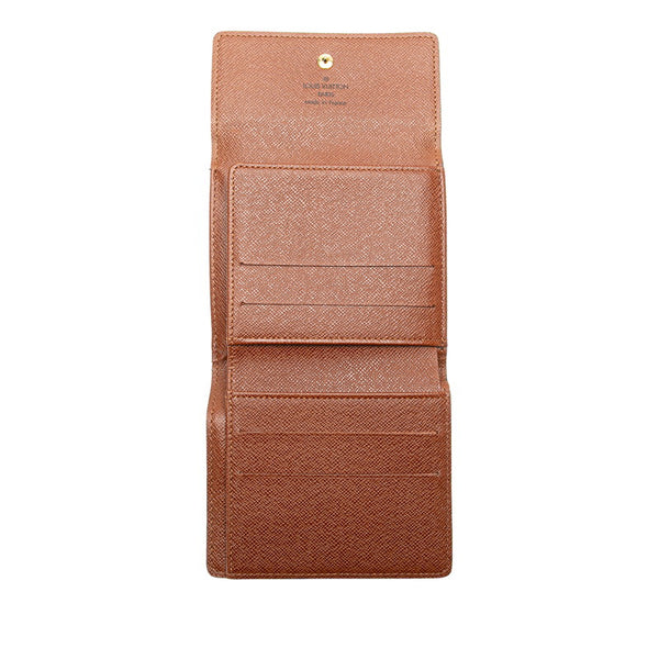 ルイ ヴィトン モノグラム ポルトモネ ビエ カルト クレディ  二つ折り財布 コンパクトウォレット M61652 ブラウン PVC レザー レディース LOUIS VUITTON 【中古】