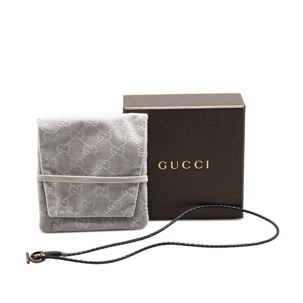 グッチ ホースビット チョーカー #18 ブラック レザー SV925 シルバー レディース GUCCI 【中古】
