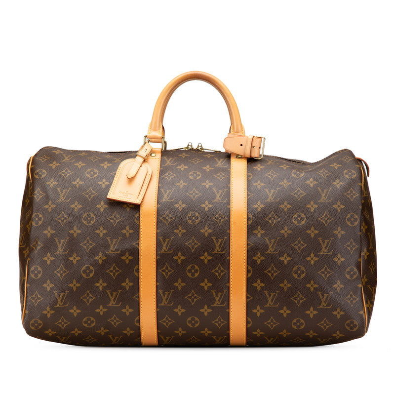 ルイ ヴィトン モノグラム キーポル50 ボストンバッグ M41426 ブラウン PVC レザー レディース LOUIS VUITTON 【中古】