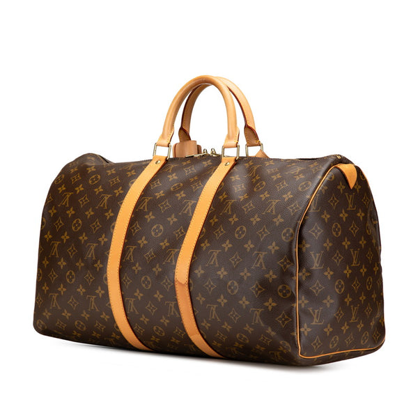 ルイ ヴィトン モノグラム キーポル50 ボストンバッグ M41426 ブラウン PVC レザー レディース LOUIS VUITTON 【中古】