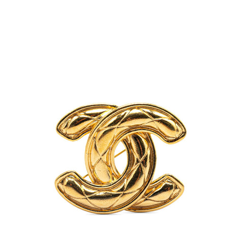 シャネル ココマーク マトラッセ ブローチ ゴールド メッキ レディース CHANEL 【中古】