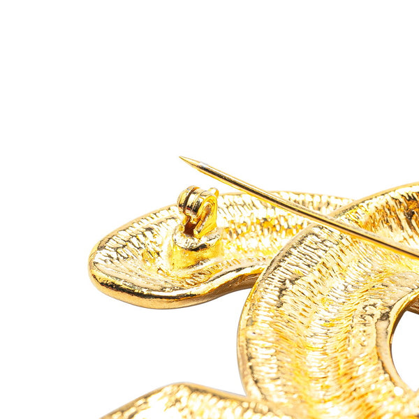 シャネル ココマーク マトラッセ ブローチ ゴールド メッキ レディース CHANEL 【中古】