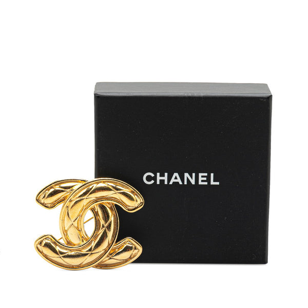 シャネル ココマーク マトラッセ ブローチ ゴールド メッキ レディース CHANEL 【中古】