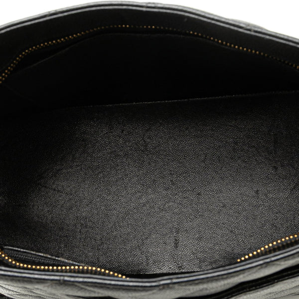 シャネル マトラッセ 復刻トート ココマーク トートバッグ ブラック キャビアスキン レディース CHANEL 【中古】