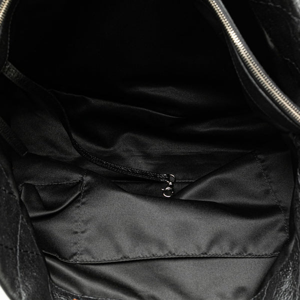 シャネル ココマーク オンザロード トートバッグ ブラック レザー レディース CHANEL 【中古】