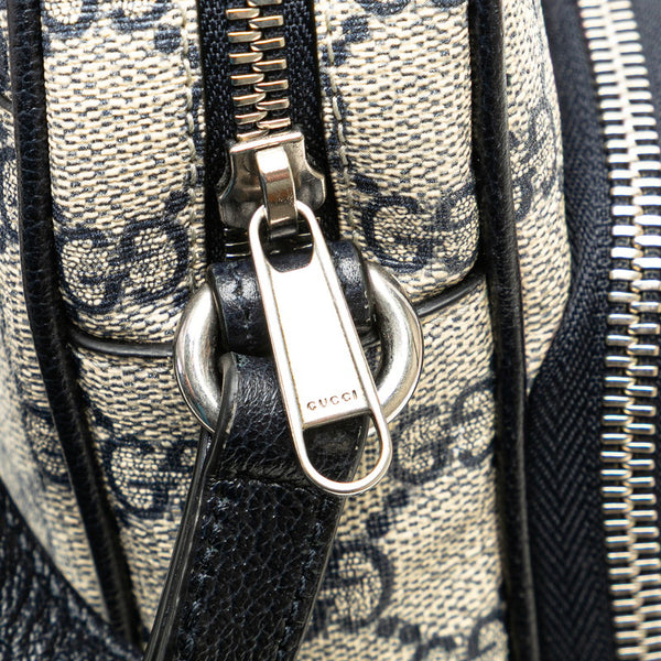 グッチ GGスプリーム オフィディア 斜め掛け ショルダーバッグ 671682 ベージュ ネイビー PVC レザー レディース GUCCI 【中古】