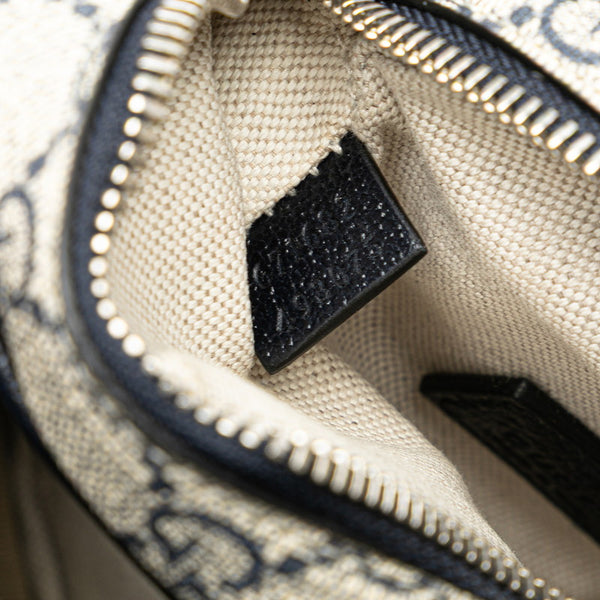 グッチ GGスプリーム オフィディア 斜め掛け ショルダーバッグ 671682 ベージュ ネイビー PVC レザー レディース GUCCI 【中古】