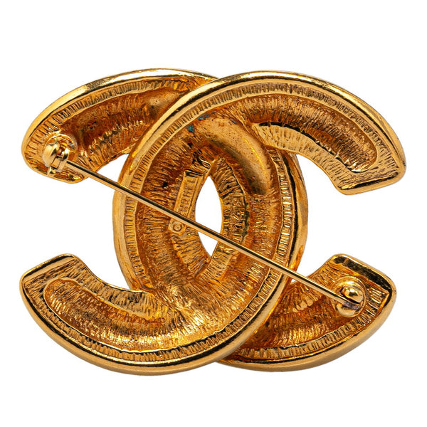 シャネル ヴィンテージ マトラッセ ココマーク ブローチ ゴールド メッキ レディース CHANEL 【中古】