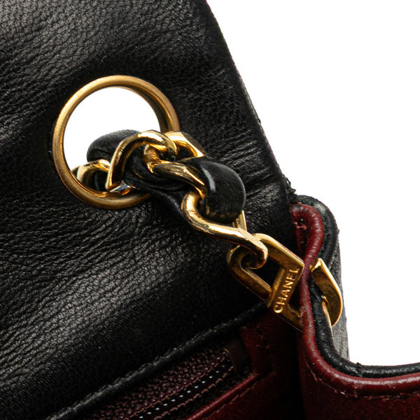 シャネル ミニマトラッセ ココマーク チェーン ショルダーバッグ ブラック ラムスキン レディース CHANEL 【中古】