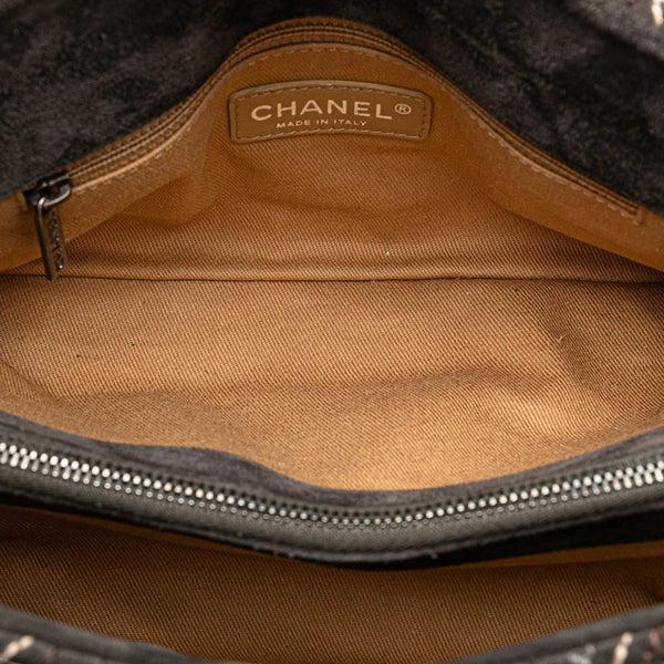 シャネル ワイルドステッチ ココマーク チェーン ショルダーバッグ グレー スウェード レザー レディース CHANEL 【中古】