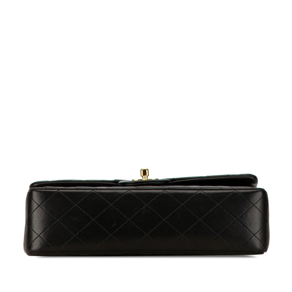 シャネル マトラッセ25 ココマーク ダブルフラップ チェーン ショルダーバッグ ブラック ラムスキン レディース CHANEL 【中古】